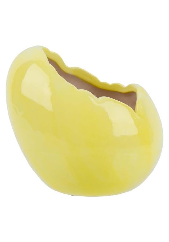 Daiso Easter Ceramic Egg Planter - Yellow - Image 5